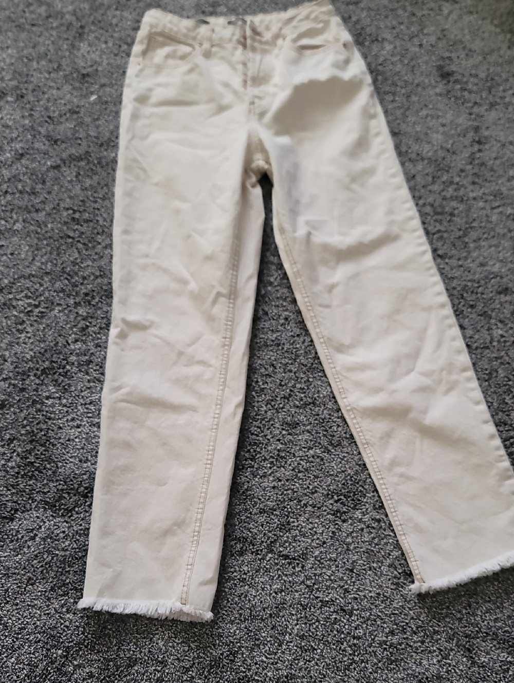 Light Beige Straight Leg Pants
